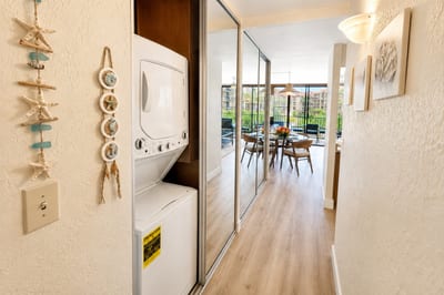 The in-unit washer and dryer add convenience to your Maui vacation PKD-204