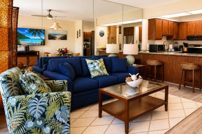Kick back with your favorite movie or simply enjoy the peaceful resort atmosphere from the comfort of the living room PKD-204