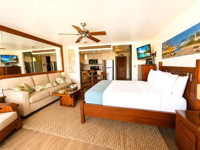 Bright and warmly furnished, this suite is the perfect place to unwind after a day exploring Maui