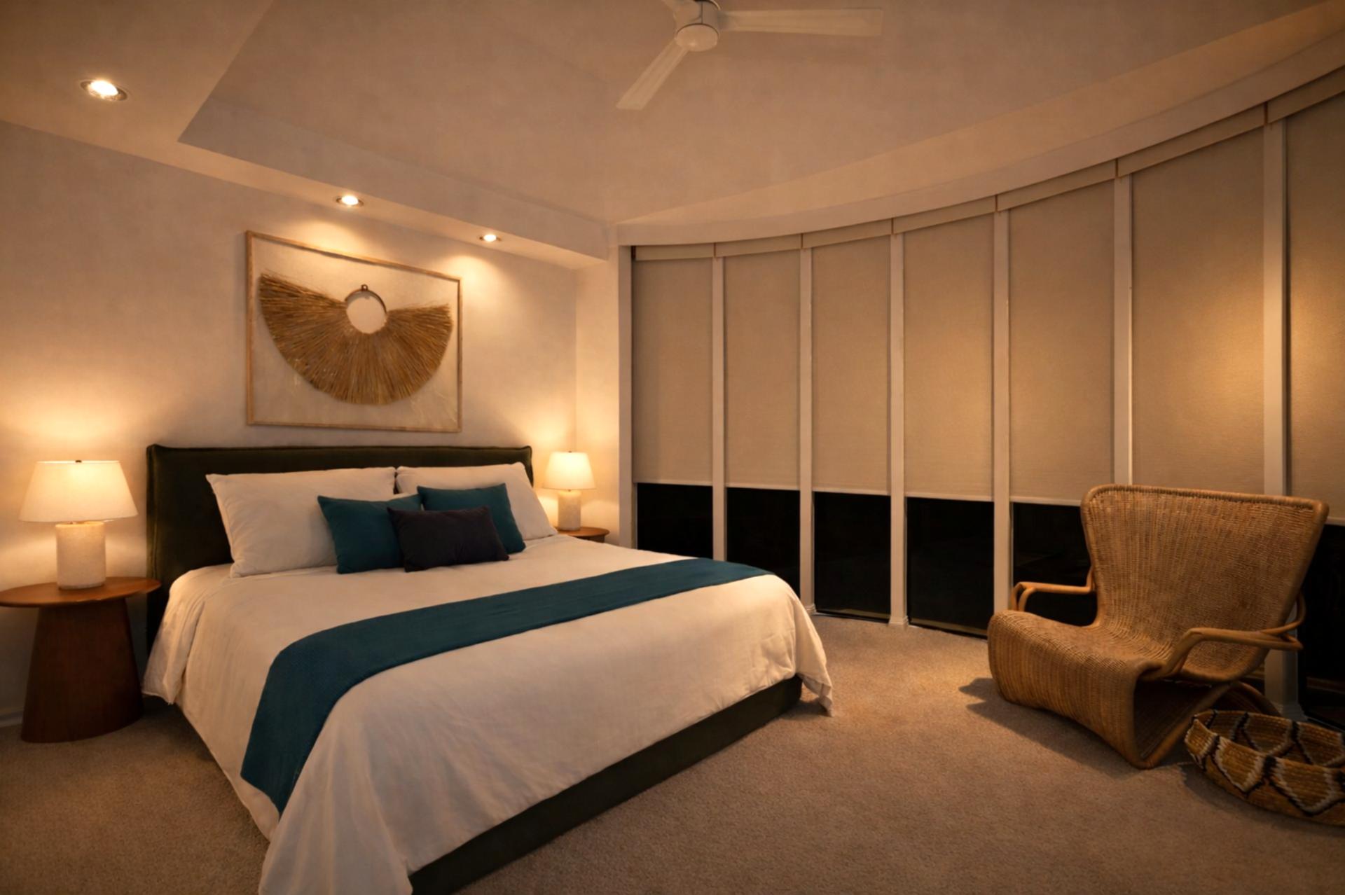 Your Master Suite is incredibly cosy and equipped with blinds for privacy. Plenty of space for you to spread out, so you can fully enjoy your vacation. 