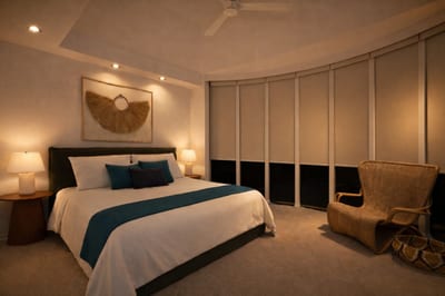 Your Master Suite is incredibly cosy and equipped with blinds for privacy. Plenty of space for you to spread out, so you can fully enjoy your vacation.