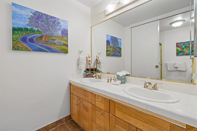 Your third bathroom blends charm with peaceful utility.