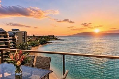 Your private lanai opens to sweeping ocean views and the gentle sounds of Kahana Bay below
