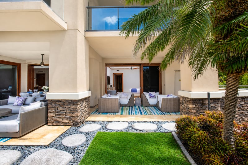 Endless green, swaying palms, and blue horizon views
