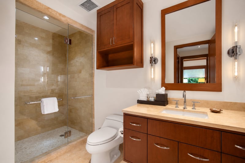 A deep tub, warm lighting, and quiet luxury—just add bubbles