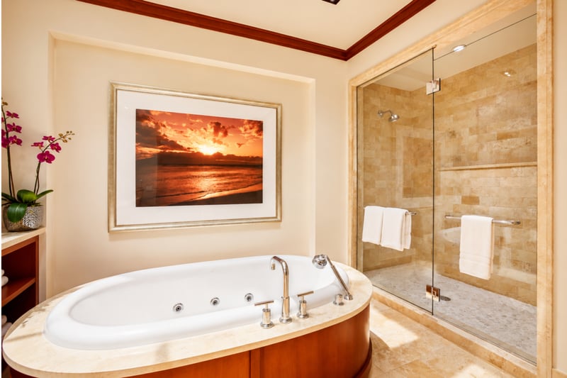 Bright and modern, your private bath is the perfect post-beach refresh MON-1303