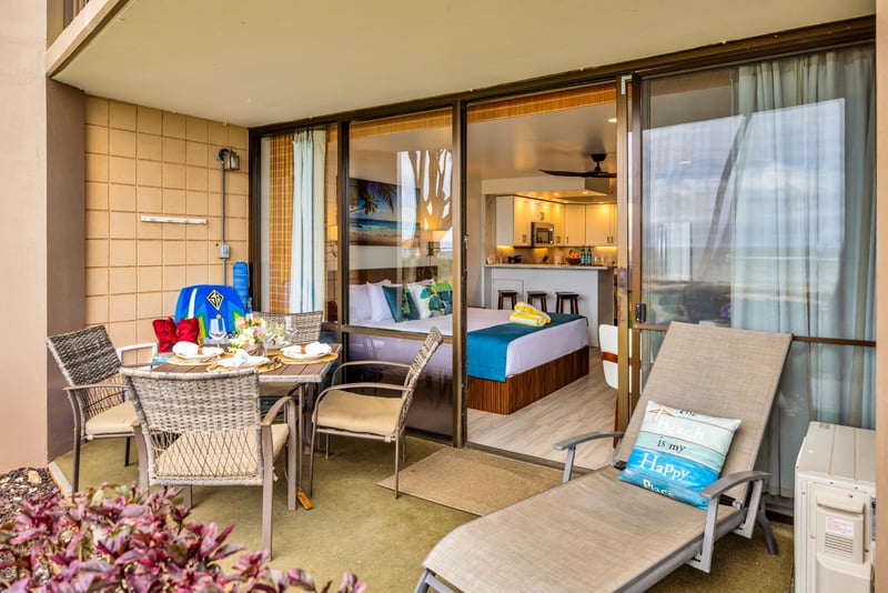 Morning coffee feels different from this ocean-view lanai