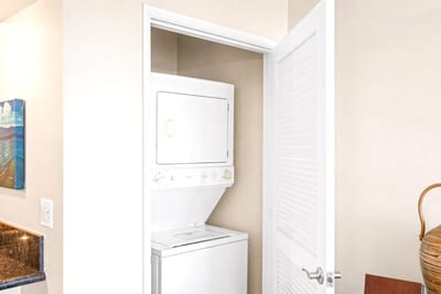 Private laundry convenience for seamless extended stays