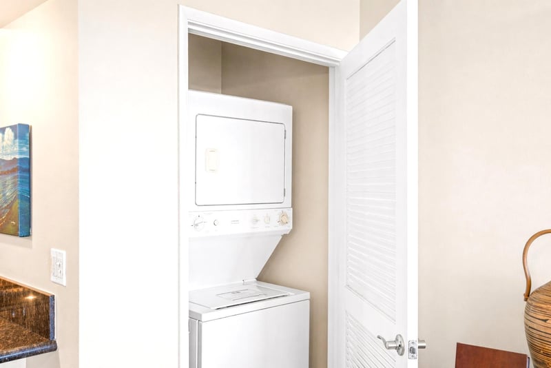 Private laundry convenience for seamless extended stays