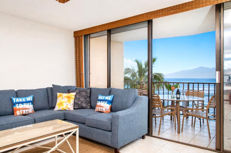 Sophisticated lounge setting for elevated island relaxation