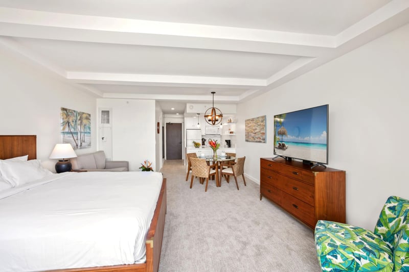 Relax in quiet elegance where crisp lines, gentle light, and scenic vistas cradle your every moment.
