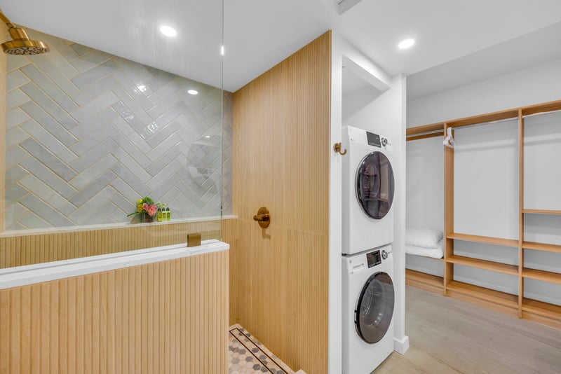 Vacation ease with laundry right at home