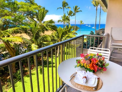 Enjoy tropical and ocean views from your private lanai