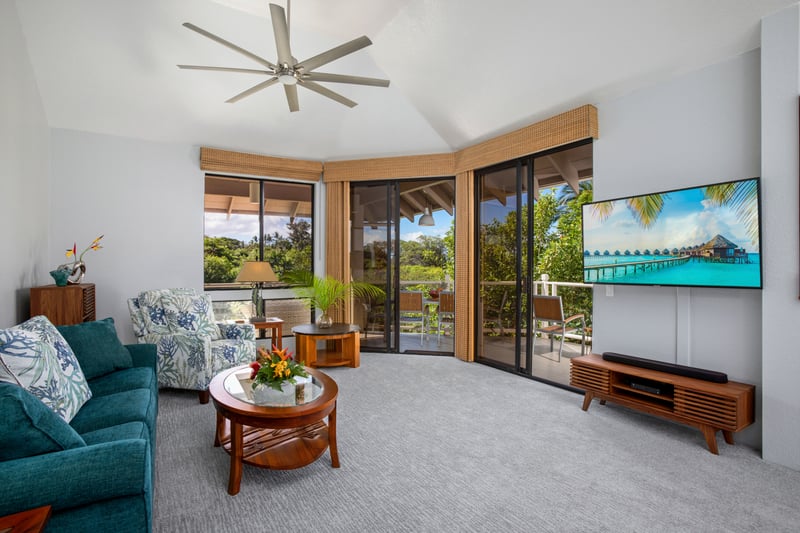 Enjoy seamless indoor-outdoor living with direct access to a private lanai from the spacious living area