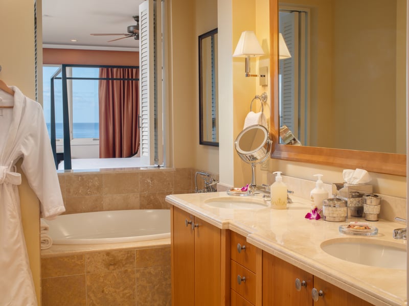 L’Occitane amenities and plush robes add a spa-like feel to your primary bath.