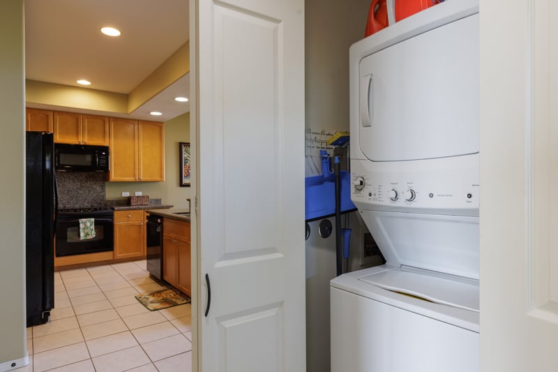 In-unit washer and dryer for your convenience—travel light and stay fresh with ease