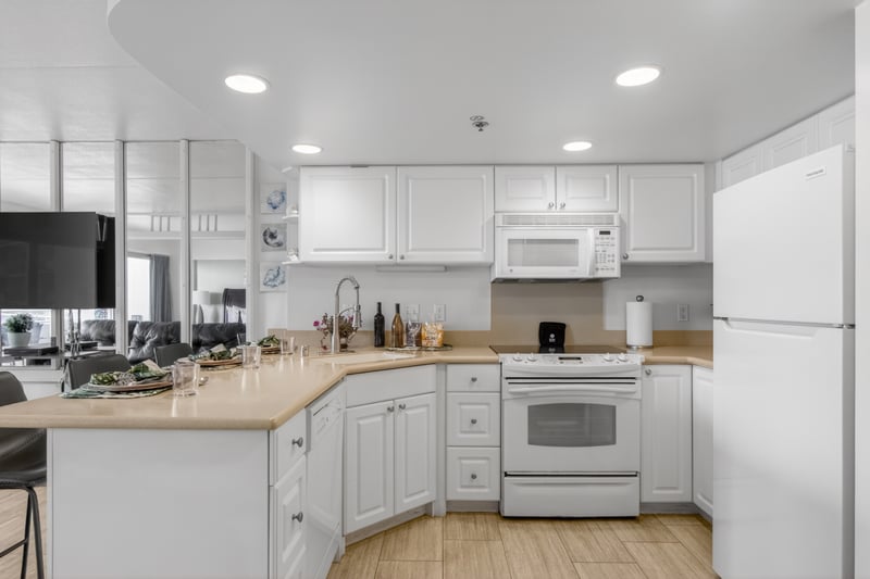 The kitchen features full size appliances and spacious counter space for easy cooking. ILK-732
