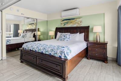 Comfortable bedroom area designed for restful nights after island adventures.
