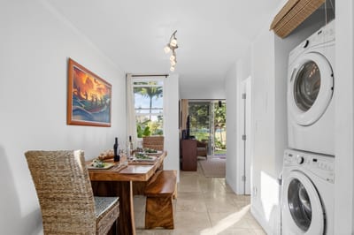 Convenient in unit washer and dryer for longer stays