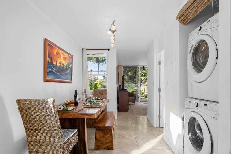 Convenient in unit washer and dryer for longer stays