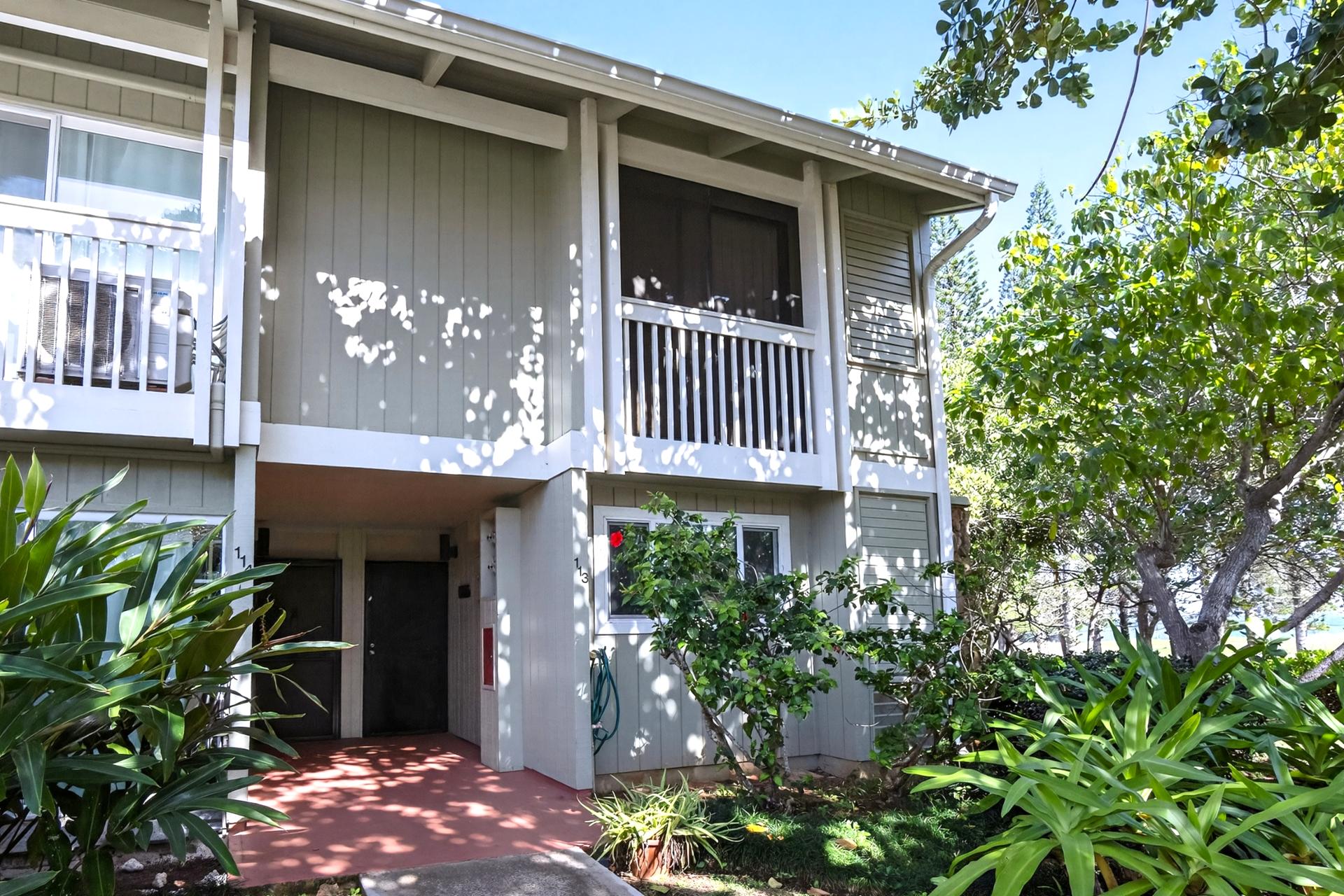 Follow garden paths through peaceful island landscaping