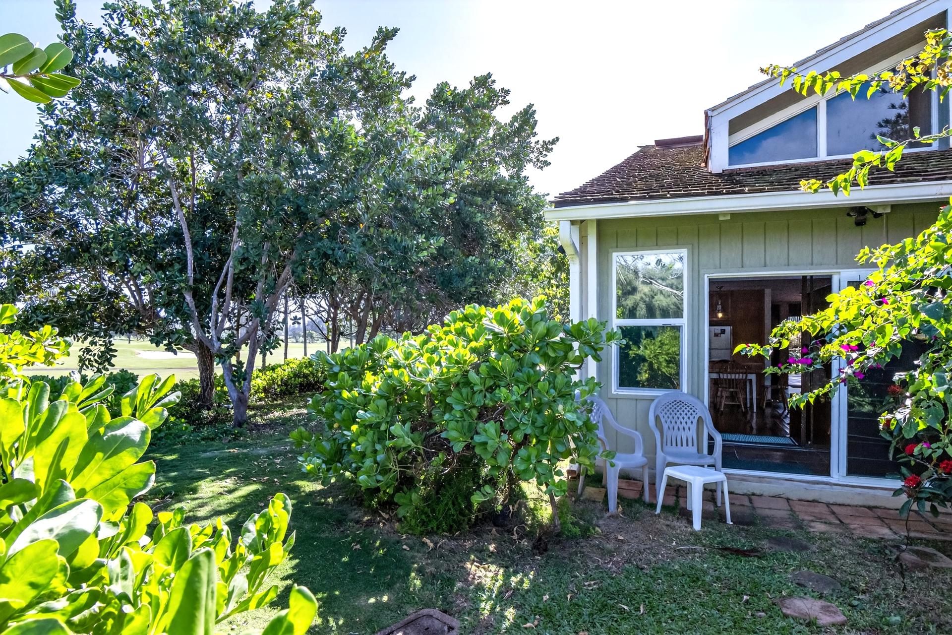 Arrive home to greenery and a quiet garden setting