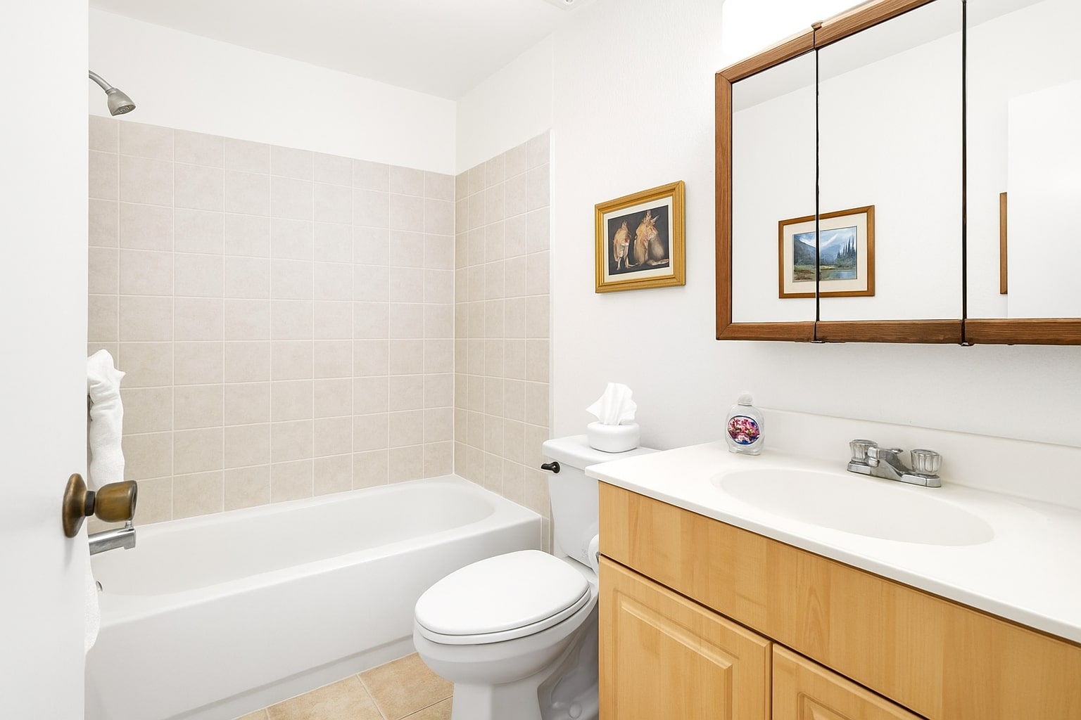 Light-filled tranquility, carefully positioned lighting enhance the clean, open ambiance of the entire bathroom