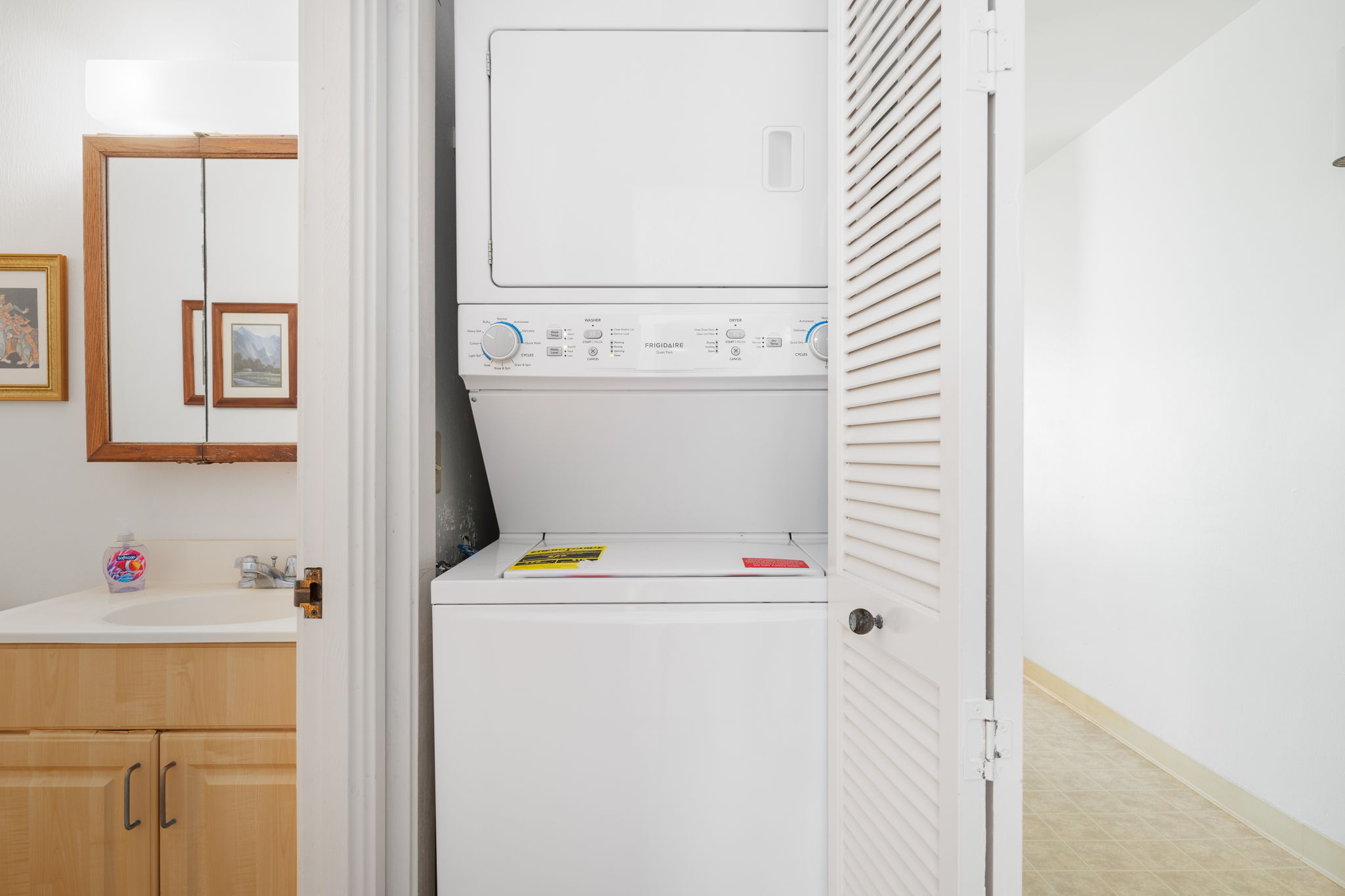 Form meets function in this inviting laundry space—designed to make your stay as comfortable as it is beautiful    