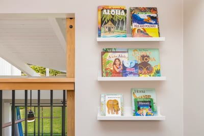 Save room in your suitcase and enjoy the kids’ books stocked in the loft, perfect for bedtime stories or reading time for the kids. KUL-W11
