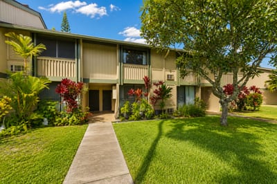 Lush tropical landscaping surrounds your private north shore retreat on Oahu.