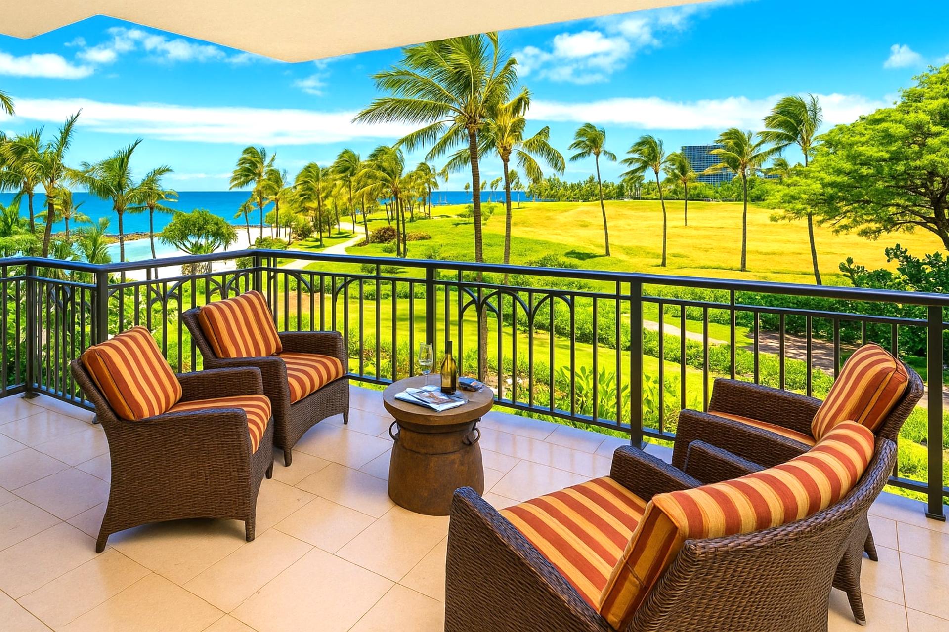 This lanai is a canvas of calm—stitched with ocean light, forest edges, and breezes that speak in riddles    