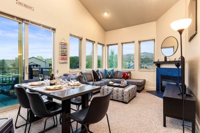 Gather around the table for meals with a view and warm light from the western-facing windows.