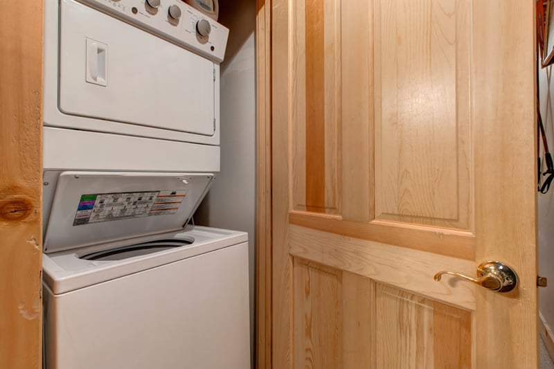 In-unit washer and dryer provide added convenience for extended stays.