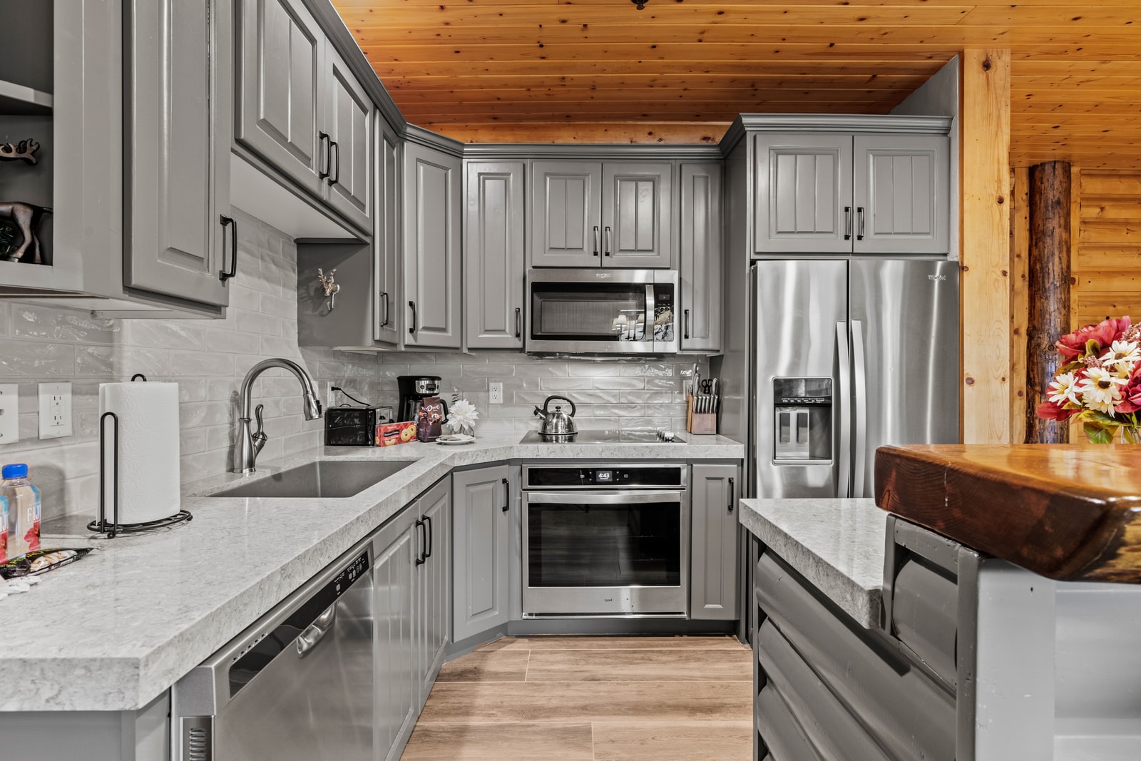 Your kitchen is fully equipped with appliances and bar seating, perfect for prepping breakfast before a day on the slopes. BBL-351A