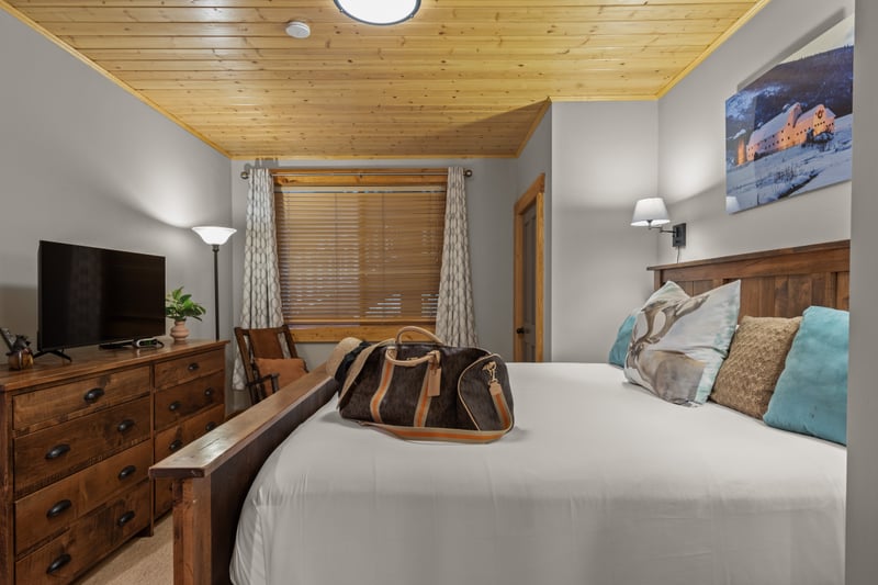 This cozy main suite includes a King bed for winding down in privacy.