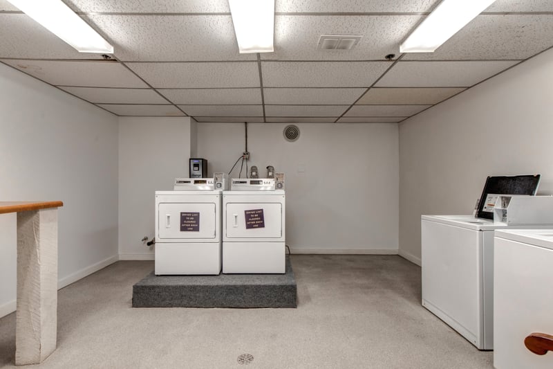 Community laundry room is available on-site for added convenience during extended stays.
