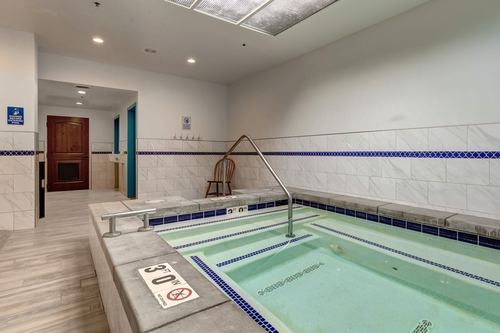 Relax in the indoor hot tub just steps from your unit. Ideal after a day on the slopes.