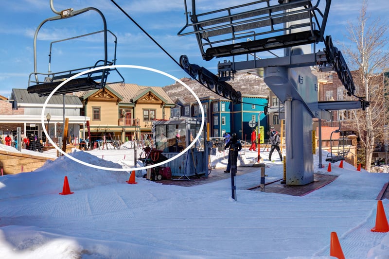 Just outside your door, catch the lift and hit the slopes, no driving required.