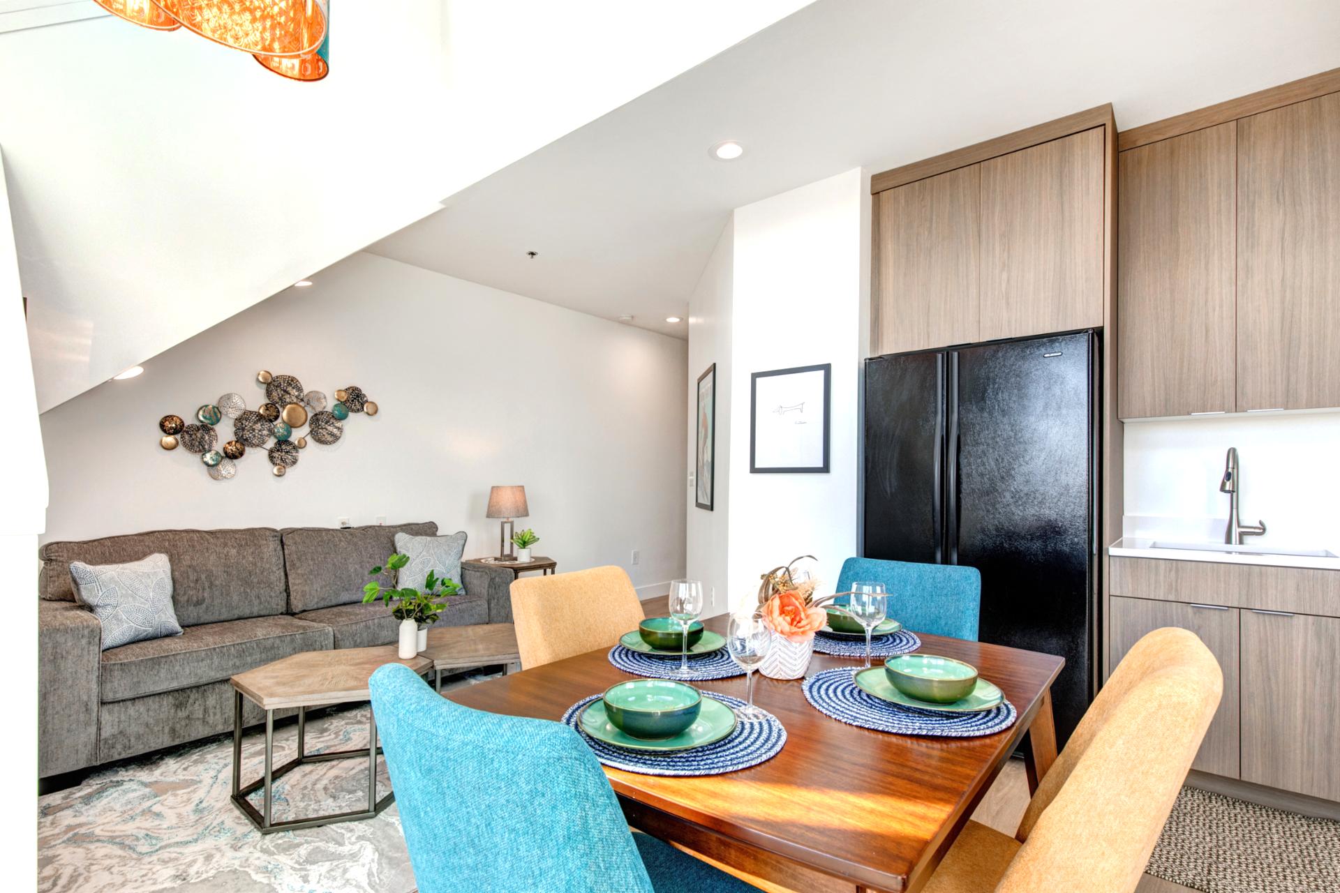 Serve up home-cooked meals in this thoughtfully designed space that blends comfort and function.