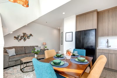 Serve up home-cooked meals in this thoughtfully designed space that blends comfort and function.