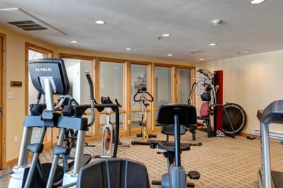 Stay active with treadmills, bikes, and weights in The Mason’s on-site fitness center.