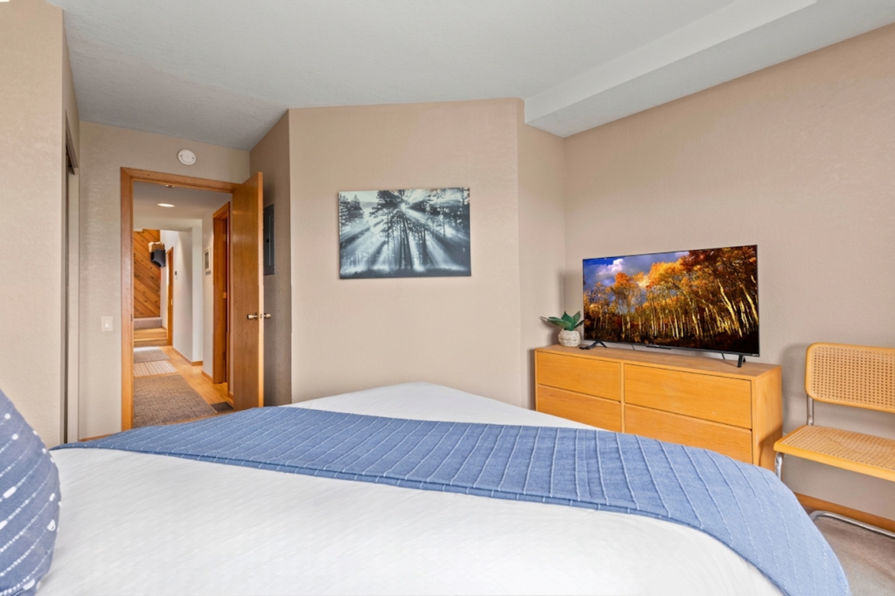 Brightly lit with sliding door to access outside