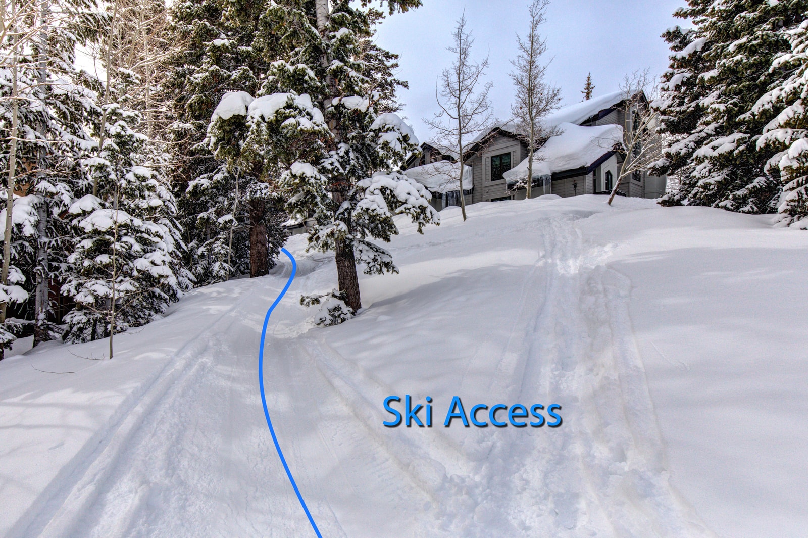 A marked skier access trail puts the mountain right at your doorstep.