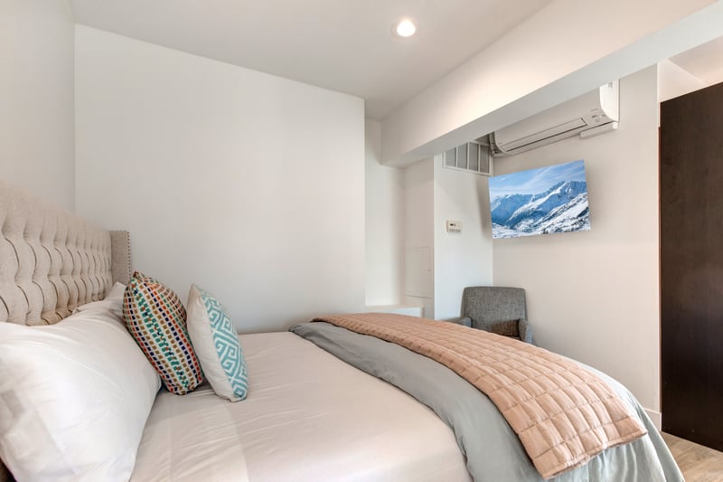 Located upstairs, private open space room