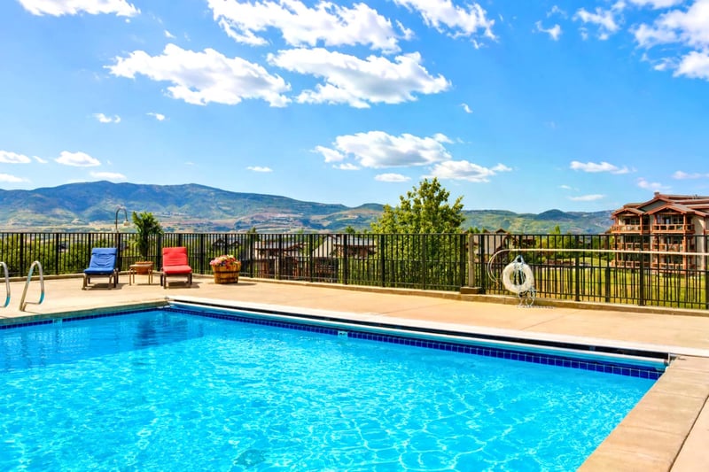 Rooftop Pool at The Mason - Swim against sweeping Wasatch mountain views from the resorts sun-splashed pool deck.