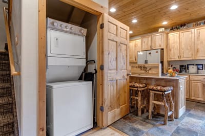 Laundry tucked away, beautifully done, ready for everyday use.