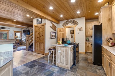 Natural brightness enhances every surface in this cheerful kitchen.