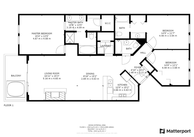 Thoughtfully designed single-level floor plan with three bedrooms, three full baths, and open living areas for group comfort.