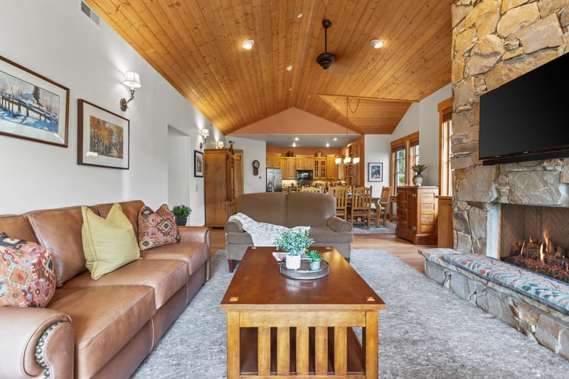 Open-concept layout keeps lounging and dining connected with plenty of space to gather.