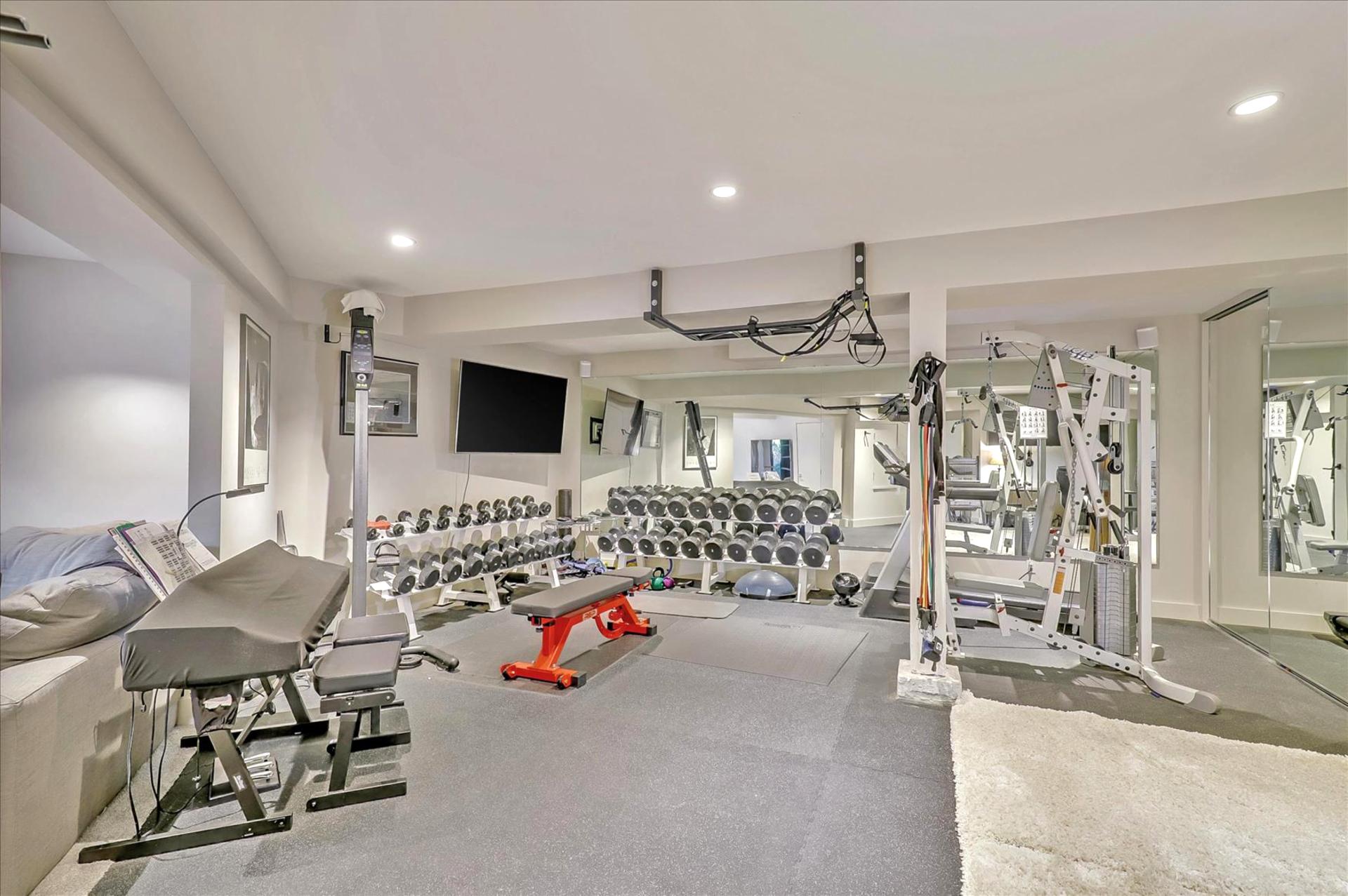 An impressive fitness center - ready whenever you are! 